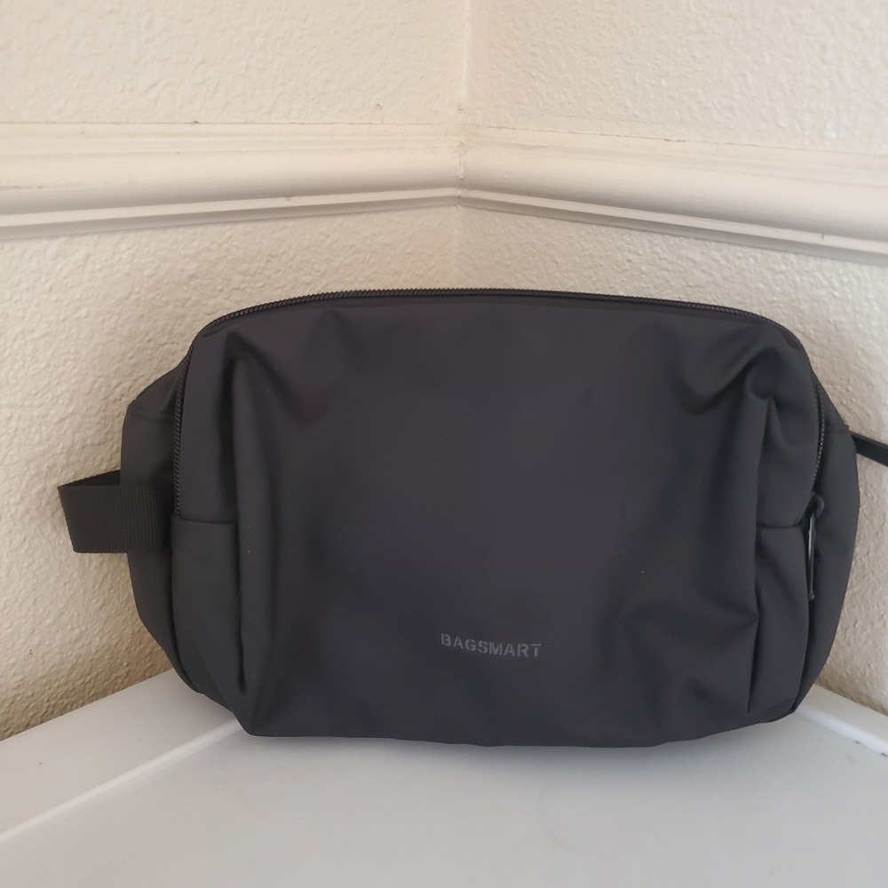 Bagsmart Toiletry Bag Mens Travel Dopp Kit Organizer Black Dual Compartment
